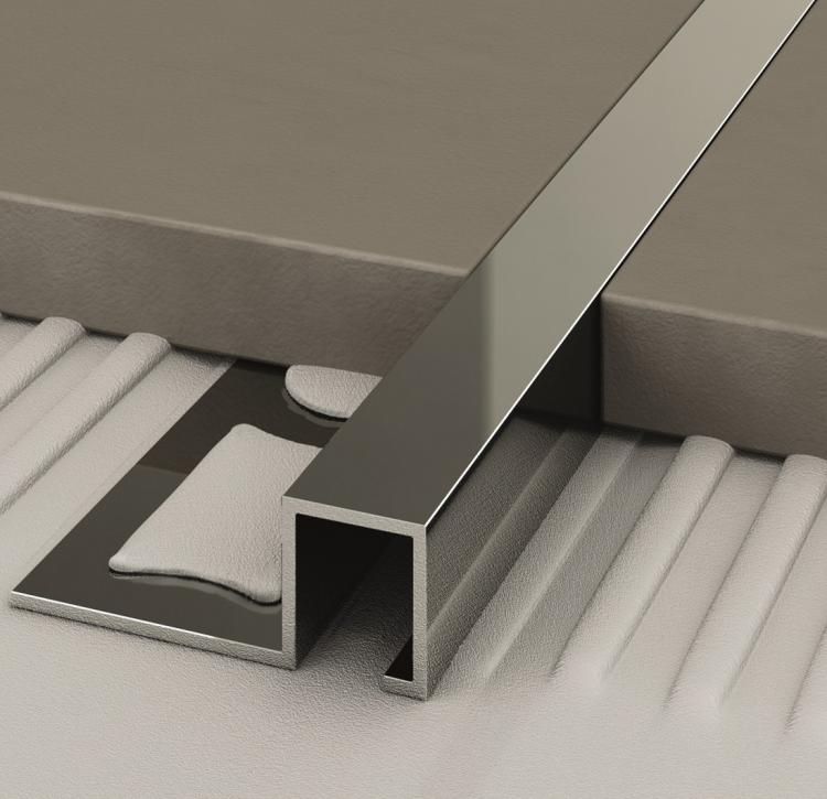 Chromium-plated brass profiles - Cerfix Prostyle - Profiles for floors of same height