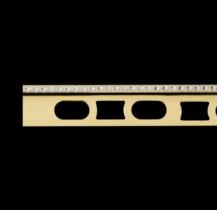 Perfis em latão dourado 24K com cristais Swarovski® - Cerfix Prodecor C Design DJKGC/10