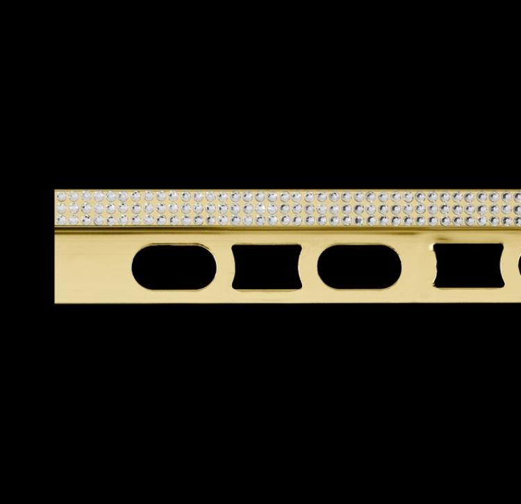 24K gold-plated brass profiles with crystals from Swarovski® - Cerfix Prostyle C Design UKGC/10